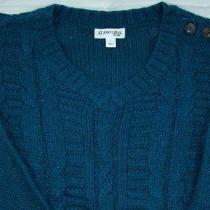 St. John's Bay Royal Teal V-Neck Sweater